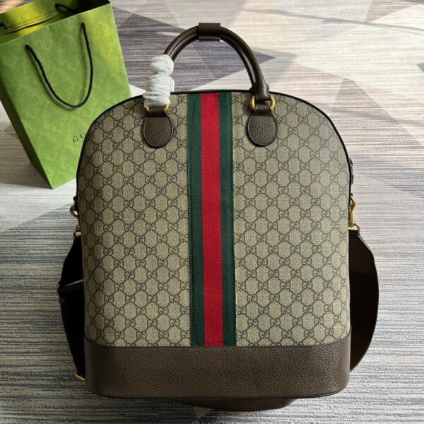 Gucci Savoy Small Beige And Ebony Bowling Tote 724654 - Image 2