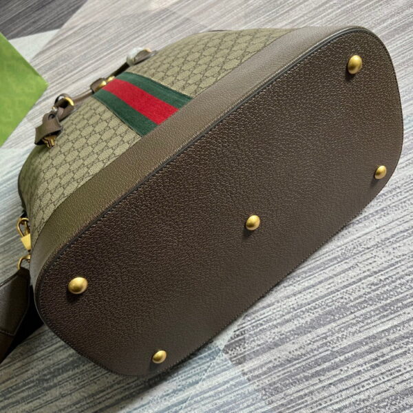 Gucci Savoy Small Beige And Ebony Bowling Tote 724654 - Image 7