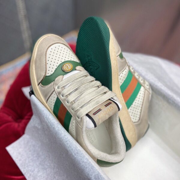 Gucci Screener Leather Sneaker For Men Women EU35 - EU44 - Image 8