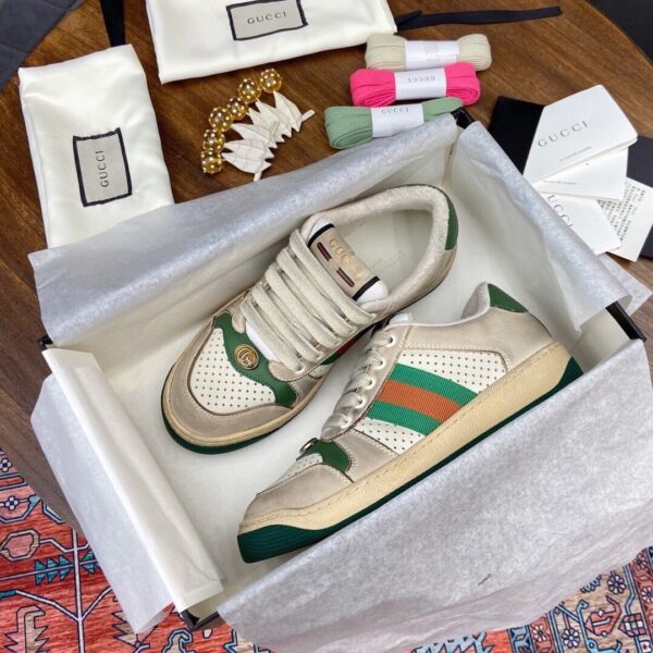 Gucci Screener Leather Sneaker For Men Women EU35 - EU44 - Image 7