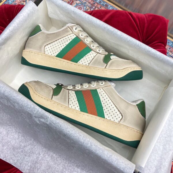 Gucci Screener Leather Sneaker For Men Women EU35 - EU44 - Image 3