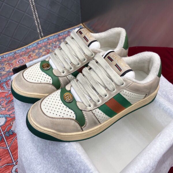 Gucci Screener Leather Sneaker For Men Women EU35 - EU44 - Image 4
