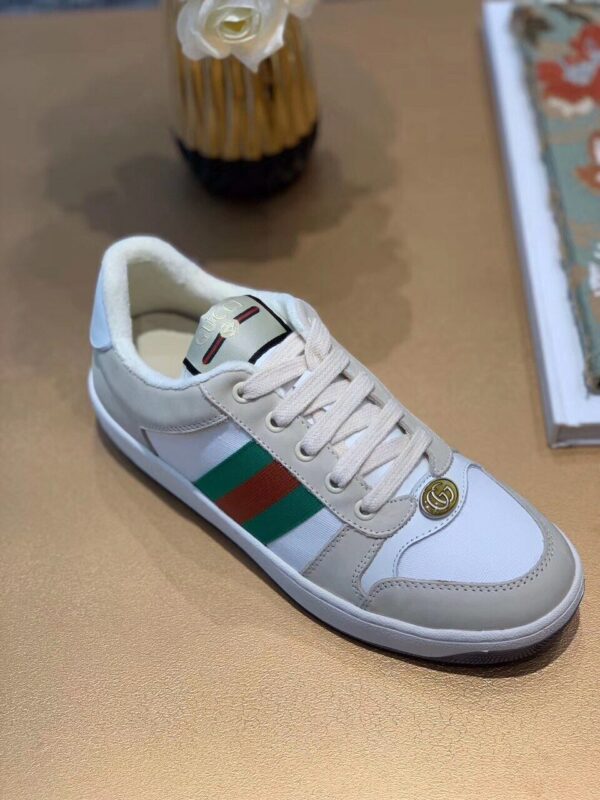 Gucci Screener SneakerSpring/Summer Collection Beige/White Women Shoes - Image 4