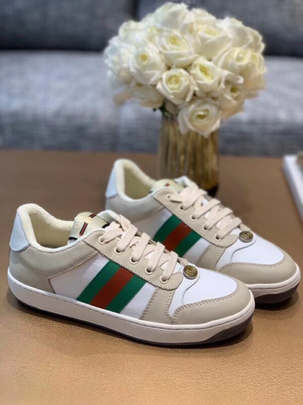 Gucci Screener SneakerSpring/Summer Collection Beige/White Women Shoes - Image 3
