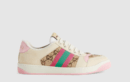 Gucci Screener Trainers Beige and ebony GG canvas With Crystals EU35-45