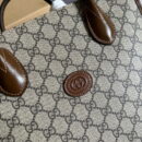 Gucci Small Beige And Ebony GG Canvas Tote With Interlocking G 723308