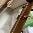 Gucci Small Beige And Ebony GG Canvas Tote With Interlocking G 723308