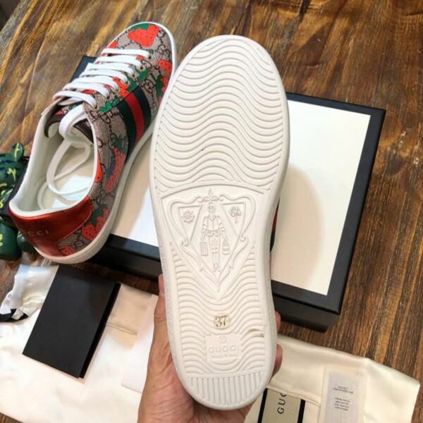 Gucci Strawberry Ace Sneakers 433900Spring/Summer 2020 Collection, Brown Women Shoes - Image 7