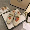 Gucci Strawberry Princetown MulesSpring/Summer 2020 Collection, White Women Shoes