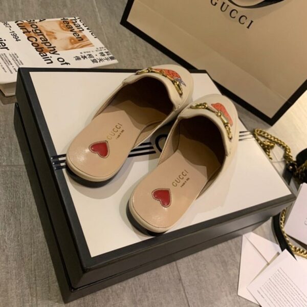 Gucci Strawberry Princetown MulesSpring/Summer 2020 Collection, White Women Shoes - Image 4