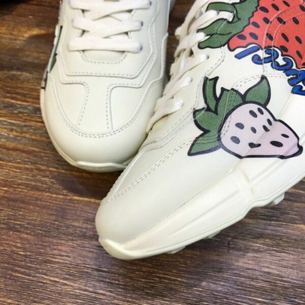Gucci Strawberry Rhyton Dad Sneakers 619896Spring/Summer 2020 Collection, White Women Shoes - Image 8