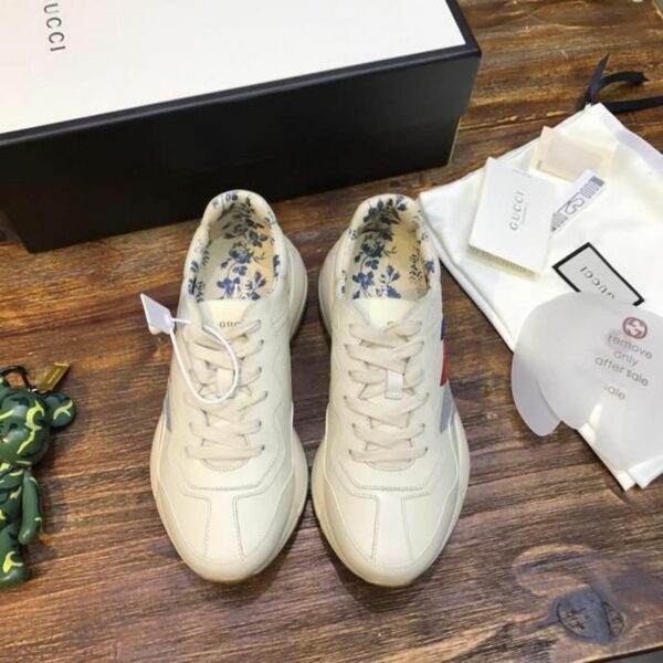 Gucci Stripe Rhyton Dad Sneakers 619895Spring/Summer 2020 Collection, White Women Shoes - Image 3
