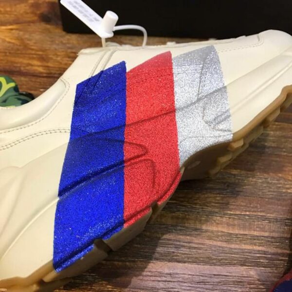 Gucci Stripe Rhyton Dad Sneakers 619895Spring/Summer 2020 Collection, White Women Shoes - Image 8