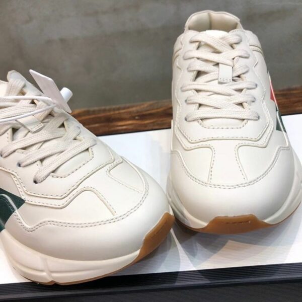 Gucci Stripe Rhyton Dad Sneakers 619896 Spring/Summer 2020 Collection, White Women Shoes - Image 4