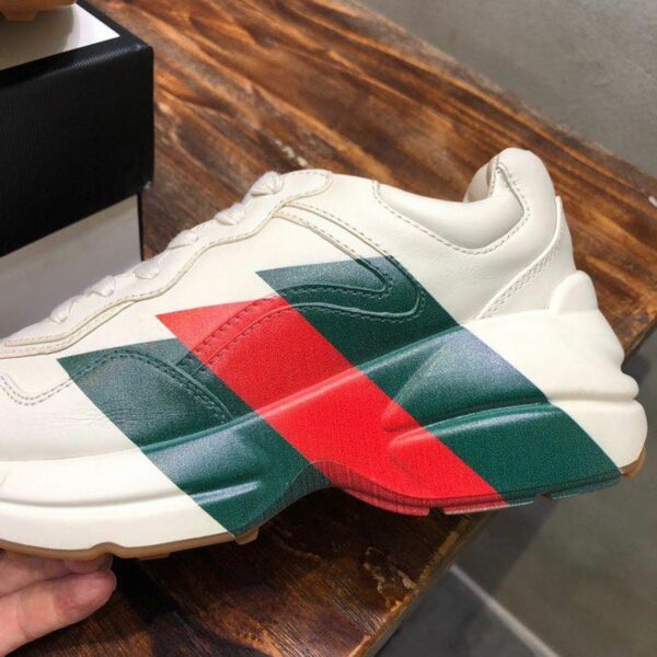 Gucci Stripe Rhyton Dad Sneakers 619896 Spring/Summer 2020 Collection, White Women Shoes - Image 7
