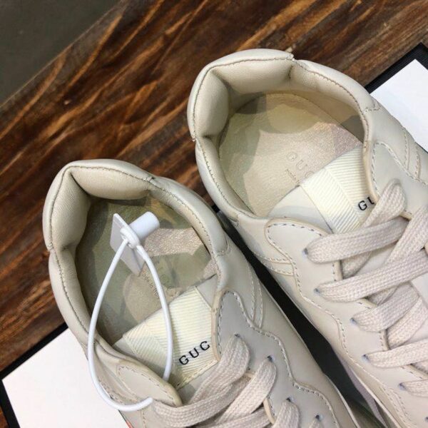 Gucci Stripe Rhyton Dad Sneakers 619896 Spring/Summer 2020 Collection, White Women Shoes - Image 8
