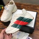 Gucci Stripe Rhyton Dad Sneakers 619896 Spring/Summer 2020 Collection, White Women Shoes