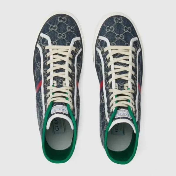 Gucci Tennis 1977 High Top Sneaker Blue - Image 2