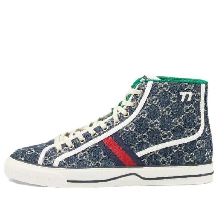 Gucci Tennis 1977 High Top Sneaker Blue