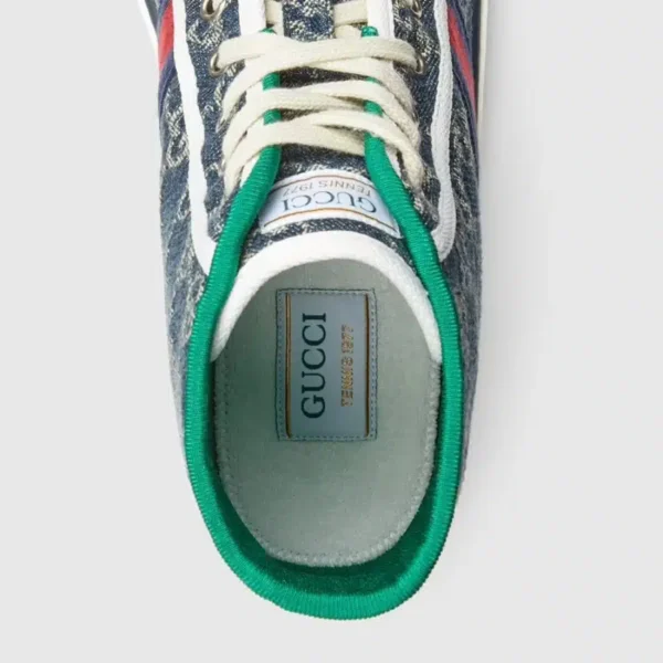 Gucci Tennis 1977 High Top Sneaker Blue - Image 4