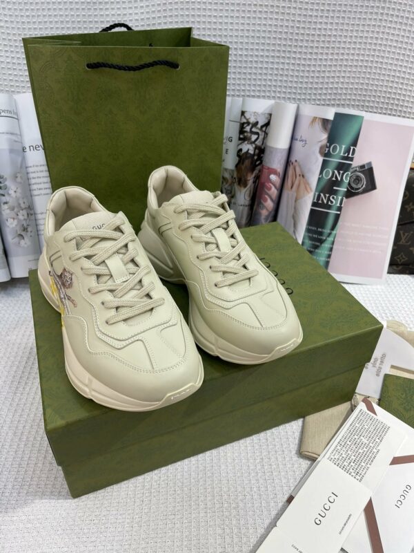 Gucci Tiger Women's Rhyton Sneaker Beige Women Shoes - Image 4
