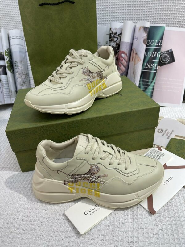 Gucci Tiger Women's Rhyton Sneaker Beige Women Shoes