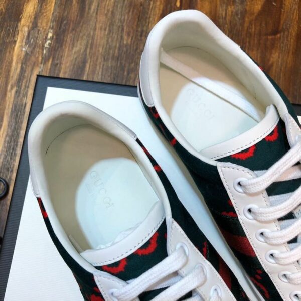 Gucci Velour Ace Sneakers 499410Spring/Summer 2020 Collection, Dark Green Women Shoes - Image 8