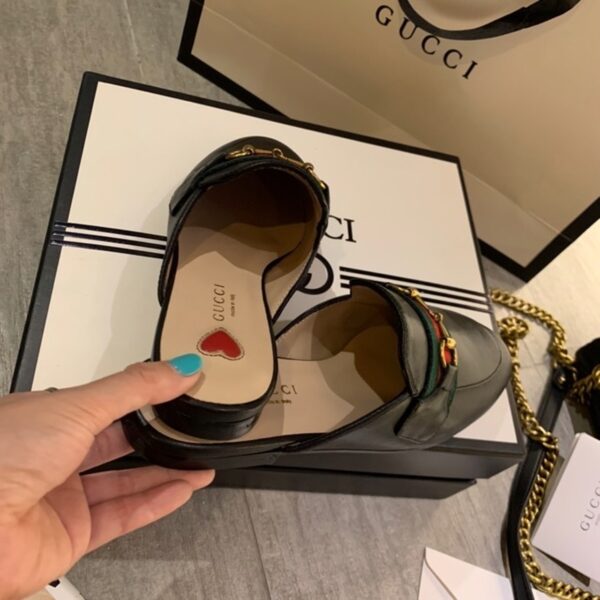 Gucci Web Princetown MulesSpring/Summer Collection Black Women Shoes - Image 8