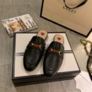 Gucci Web Princetown MulesSpring/Summer Collection Black Women Shoes