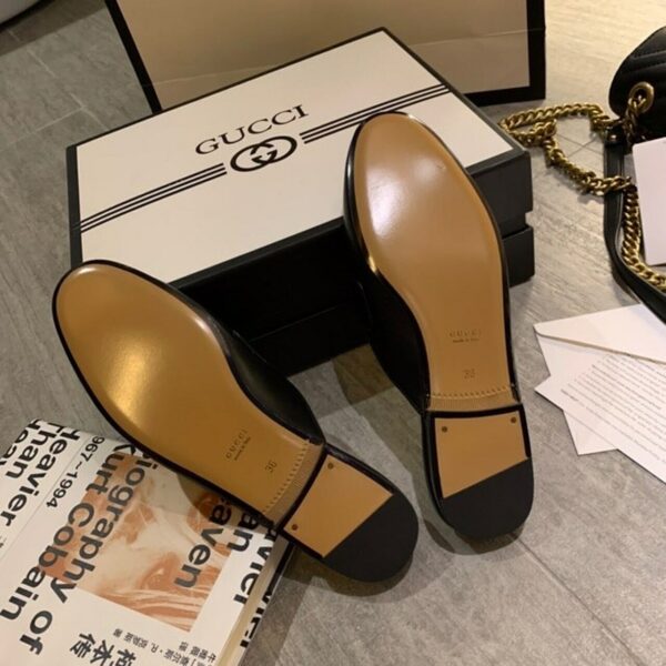 Gucci Web Princetown MulesSpring/Summer Collection Black Women Shoes - Image 9