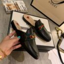 Gucci Web Princetown MulesSpring/Summer Collection Black Women Shoes