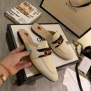Gucci Web Princetown MulesSpring/Summer Collection White Women Shoes