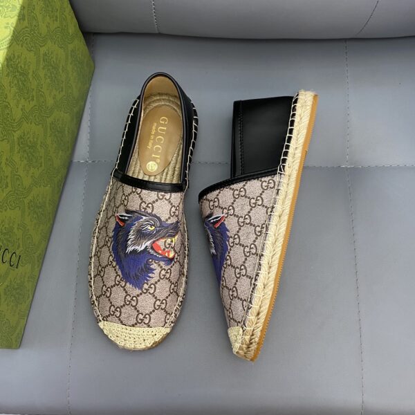 Gucci Wolf Print GG Espadrille Flats EU36-45 - Image 4