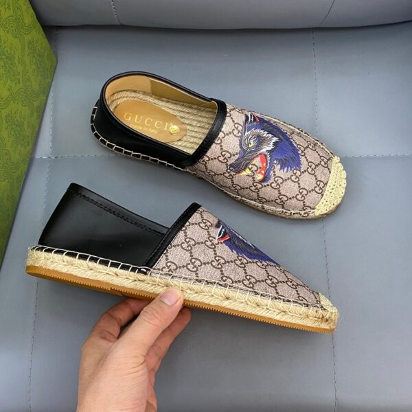 Gucci Wolf Print GG Espadrille Flats EU36-45 - Image 3