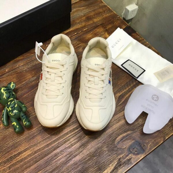 Gucci Worldwide Rhyton Dad Sneakers 619896Spring/Summer 2020 Collection, White Women Shoes - Image 4