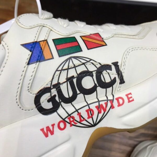 Gucci Worldwide Rhyton Dad Sneakers 619896Spring/Summer 2020 Collection, White Women Shoes - Image 7