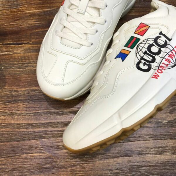 Gucci Worldwide Rhyton Dad Sneakers 619896Spring/Summer 2020 Collection, White Women Shoes - Image 3