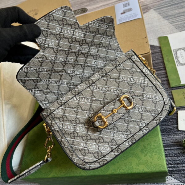 Gucci x Balenciaga The Hacker Project Mini Gucci Horsebit 1955 Beige/Ebony - Image 7