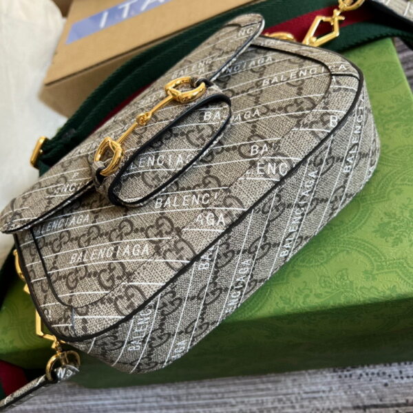 Gucci x Balenciaga The Hacker Project Mini Gucci Horsebit 1955 Beige/Ebony - Image 6