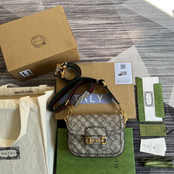 Gucci x Balenciaga The Hacker Project Mini Gucci Horsebit 1955 Beige/Ebony