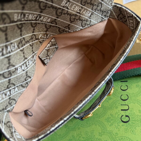 Gucci x Balenciaga The Hacker Project Mini Gucci Horsebit 1955 Beige/Ebony - Image 8