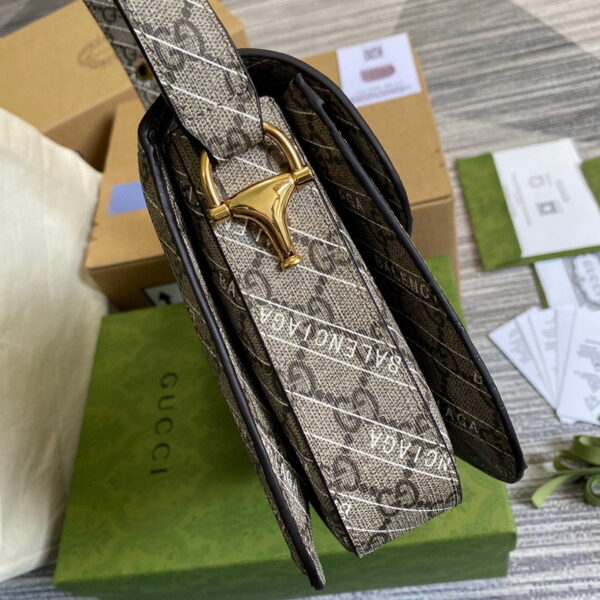 Gucci x Balenciaga The Hacker Project Small Gucci Horsebit 1955 Beige/Ebony - Image 3