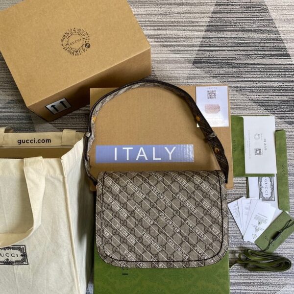 Gucci x Balenciaga The Hacker Project Small Gucci Horsebit 1955 Beige/Ebony - Image 2