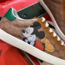 Gucci x Disney Ace Sneakers 603697Spring/Summer 2020 Collection, Brown Women Shoes