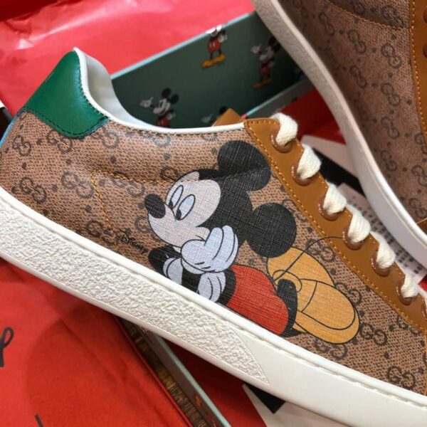 Gucci x Disney Ace Sneakers 603697Spring/Summer 2020 Collection, Brown Women Shoes - Image 8