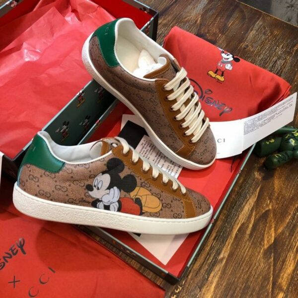 Gucci x Disney Ace Sneakers 603697Spring/Summer 2020 Collection, Brown Women Shoes - Image 4