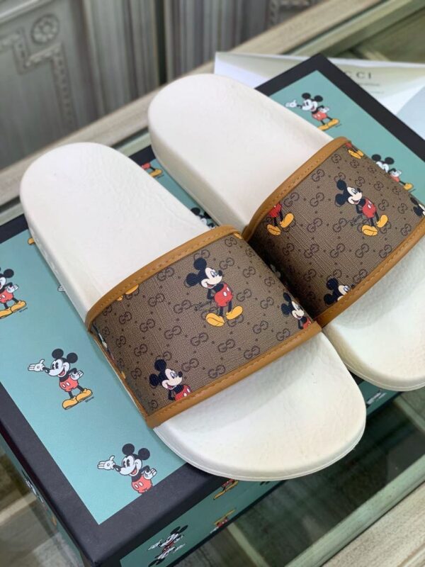 Gucci x Disney Pool Slides Spring/Summer 2020 Collection, Brown Women Shoes - Image 2