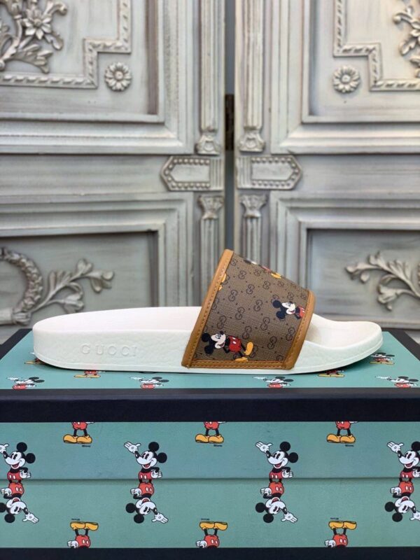 Gucci x Disney Pool Slides Spring/Summer 2020 Collection, Brown Women Shoes - Image 3