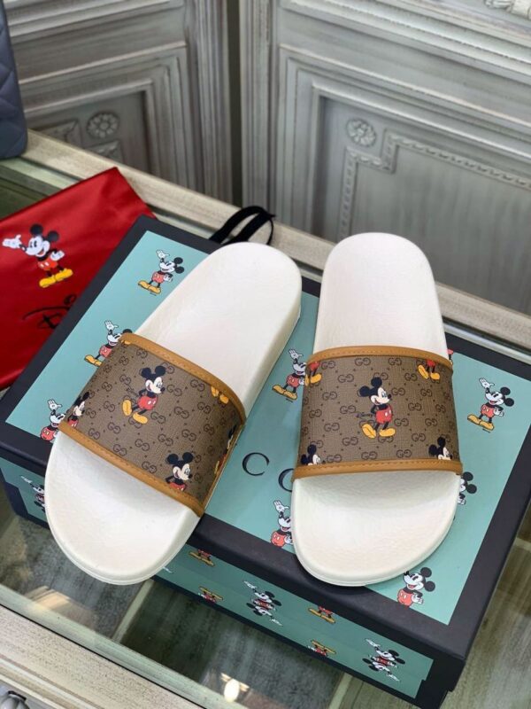 Gucci x Disney Pool Slides Spring/Summer 2020 Collection, Brown Women Shoes - Image 4