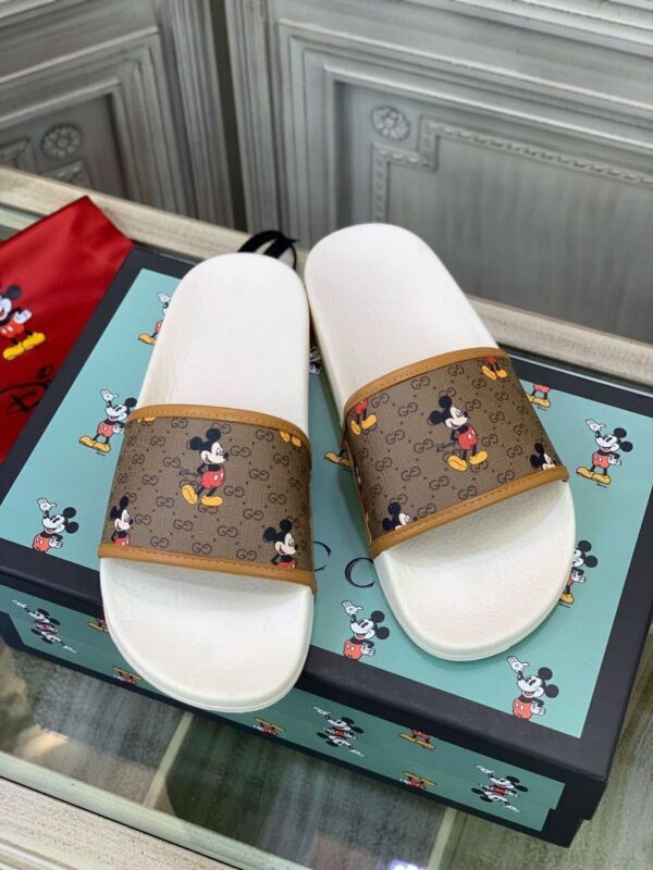 Gucci x Disney Pool Slides Spring/Summer 2020 Collection, Brown Women Shoes - Image 5